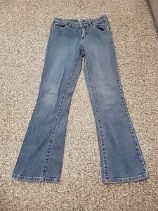 So Kids Girls Blue Five Pocket Faded Wash Bootcut Jeans Size 14 - Picture 1 of 7