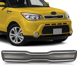 For Kia Soul 2014-16 Front Upper Radiator Grille Black W/Chrome Trim 86350B2000 - Picture 1 of 13