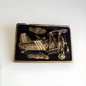 Preowned BI PLANE BELT BUCKLE. Instyle 1978 embossed 3D n. 1233 - Picture 1 of 8