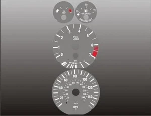 1996-2004 BMW E39 E38 E53 5 Series Dash Cluster GREY Face Gauges - Picture 1 of 4