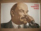 By Victor Ivanov Vintage 1969 Russian Soviet Lenin Propaganda Poster Original