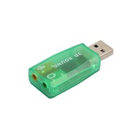 Audio Adapter 3D Sound card 5.1 USB To 3.5mm mic headphone Jack Stereo Headset