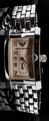 Reloj de pulsera Emporio Armani acero cuarzo tanque AR-0106 Foto 1 de 4