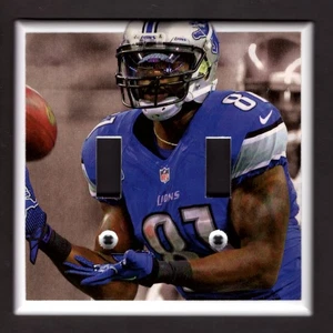 CALVIN JOHNSON DOPPEL LICHTSCHALTERPLATTE DETROIT LIONS - Bild 1 von 1
