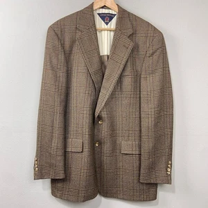 Vintage Tommy Hilfiger Blazer Sport Coat Size 42L Tweed Wool USA Academia Preppy - Picture 1 of 15