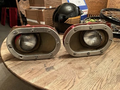 Редкая Пара Винтажных Латунных Ламп Морзе Военно-морской Док, HotRod, RatRod - Изображение 1 из 4