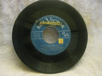 Louis Armstrong & His Hot Six BLUES IN THE SOUTH (45) vinyl RCA Victor good - Image 1 of 4