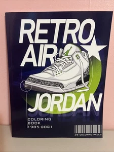 NEW Retro Air Jordan Coloring Book 36 Pages 1985-2021 Styles - Picture 1 of 4