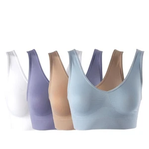 Rhonda Shear 4 Pack Original Ahh Bra White/Beige/Peri Blue/Blue XS New - Picture 1 of 4