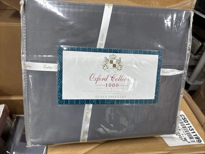 QUEEN SHEET SET  OXFORD Collection 1000 Thread Count 100% cotton SATEEN 17 INCH - Image 1 of 3