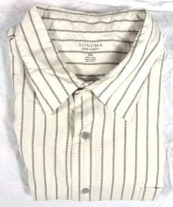 NEW VINTAGE MEN'S 2XL SONOMA SHORT SLEEVE 100% COTTON SHIRT - NEW WITH TAGS - Picture 1 of 3