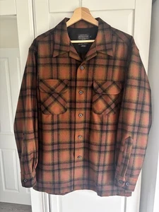 Pendleton Original L/S Check Plaid Board Shirt Mens Medium Wool Overshirt USA  - Picture 1 of 3