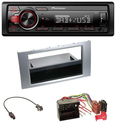 Pioneer MP3 1DIN DAB USB AUX Autoradio für Ford Kuga Fusion Transit 05-12 silber - Bild 1 von 4