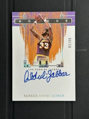 2023 Panini Impeccable Honors Kareem Abdul-Jabbar  Auto 08/10#AN - Image 1 of 2