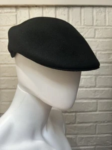 Gorra Country Gentlemen Newsboy Cabbie de fieltro negro sombrero de conducción estilo abuelo urbano - Imagen 1 de 8