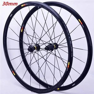 700C 30 40 50mm Deep Alloy Road Bike Wheelset V Disc Brake Center Lock Hub - Picture 1 of 8