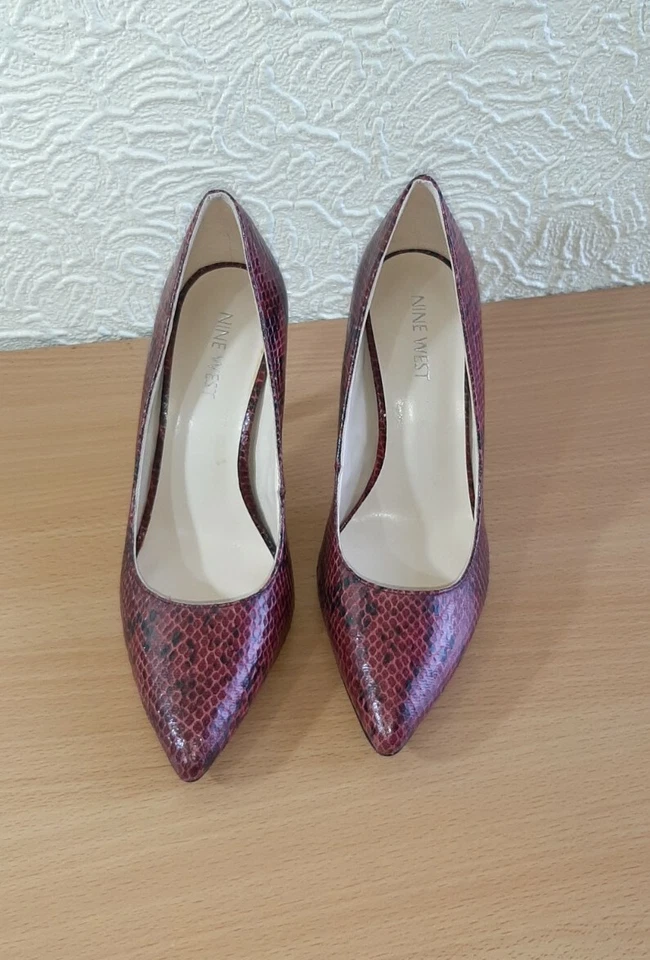 BNWT Nine West Ladies Shoes RRP £69- UK size 3 EU-36 Fox Red Animal Print Heel  - Image 1 of 4