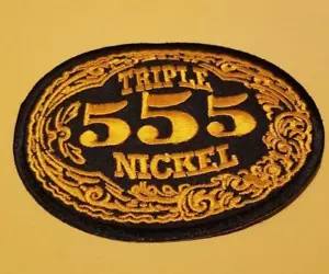 Ohio's Triple Nickel 555 Embroidered Destination orange Patch approx 3x4" - Picture 1 of 3