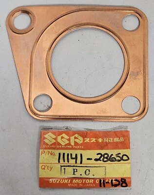 1 NOS 1974-1975 Suzuki TM100 Contender Copper Head Gasket TM 100 OEM 11141-28650 - Image 1 of 2