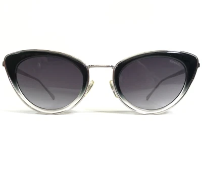 Komono 太阳镜 THE BETHANY 黑色银色猫眼框带紫色镜片 — 第 1/4 张图片