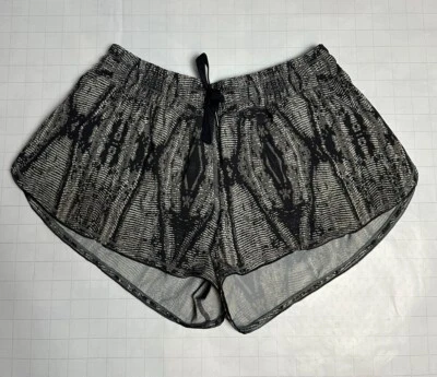 Lululemon Shorts 3” Black White Animal Print  10 Can 14 Aus - image 1 of 4