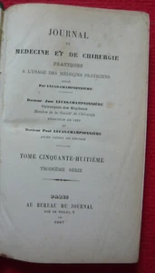 Journal de médecine et de chirurgie pratiques – Tome 58e, 3e série – Lucas-Champ - Imagen 1 de 1