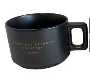 STARBUCKS Reserve Roastery CHICAGO 10 oz Charcoal Black Mug, New - Picture 1 of 3