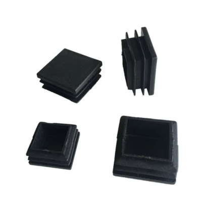 Square Plastic End Caps Inserts Tubing Black 75x75mm 3" Finishing edges durable - image 1 of 4