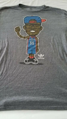 Camiseta ADIDAS Oklahoma City Thunder Kevin Durant #35 gris para hombre grande Foto 1 de 4