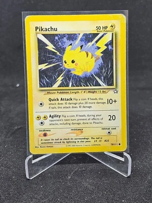 Pokemon Card Pikachu 70/111 Neo Genesis Common - Image 1 of 2