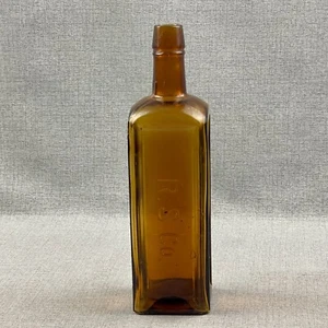 Botella ámbar miel jarabe reumático Hibbard's - R.S. en relieve CO. - Imagen 1 de 13