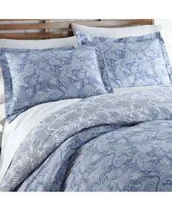 Southshore Fine Linens Perfect Paisley Duvet Cover and Sham Set Blue Full/Queen - Picture 1 of 1