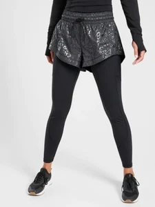 ATHLETA Rainier 2 in 1 Tight, NWT/NIP, Medium, Black, Winter Training! T-1 - Picture 1 of 6