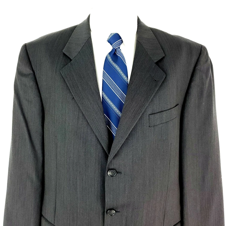 Шерстяной блейзер Kilgour French Stanbury Barney's New York на 3 пуговицах 44 л серый птичий глаз - Изображение 1 из 4