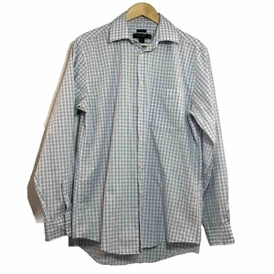 Pronto Uomo Men's Dress Shirt Non-Iron Classic Fit Long Sleeve Cotton 16 34/35 - Picture 1 of 7