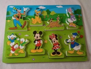 Melissa & Doug Disney Mickey Mouse Wooden Chunky Puzzle (8 Pcs) - Disney - Picture 1 of 8