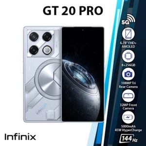 Infinix GT 20 Pro Android Cell Phone (8GB+256GB/Silver/Dual SIM/Unlocked) - Picture 1 of 6