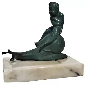 Austrian Jugendstil Vienna Bronze Sculptural Paperweight by Carl Fiala, ca. 1910 - Picture 1 of 12