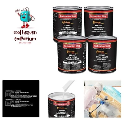 Durable White Epoxy Primer/Sealer for Automotive - Rust & Corrosion Resistant Foto 1 de 4