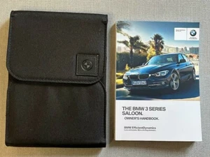 BMW 3 SERIES SALOON F30 HANDBOOK OWNERS MANUAL WALLET 2015-2019 CARS - Picture 1 of 1