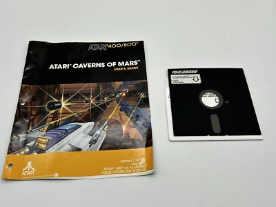 Caverns of Mars user guide w/ Disk; Atari 400/800/XL/XE; NO BOX CX8130 - Image 1 of 4