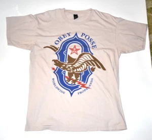 Camicia Obey Uomo Taglia Large 100% Cotone Posse Propaganda Mondiale - Foto 1 di 9
