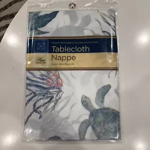 Home Collection Sea Turtle Tablecloth Round 60” NIP - Picture 1 of 4