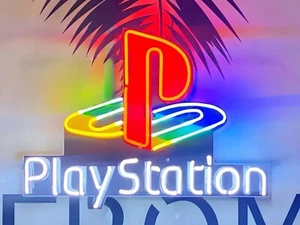 20"x15" PlayStation Logo Flex LED Neon Sign Light Lamp Bar Garage Man Cave - Picture 1 of 1