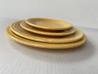 Vintage Fiesta Old Yellow 4-Piece Plate Setting • Bread/Salad/Luncheon/Dinner