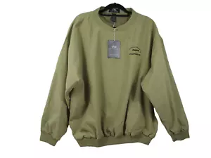 **NWT Vantage Cayenne Porsche WIndbreaker Sweater Khaki Green Sz L Ch 55" - Picture 1 of 4