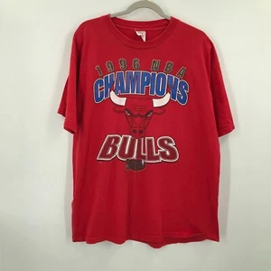 Vintage 90s Chicago Bulls T Shirt Xl Michael Jordan 1996 Champion - Picture 1 of 10