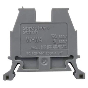 Sprecher + Schuh Feed-Thru Terminal Block DIN Rail Gray 30A V7-W4 - Picture 1 of 7