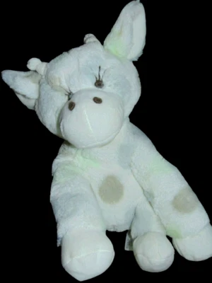 Little Giraffe verde claro cinza e pontos bronzeados animal de pelúcia girafa 12"  - Imagem 1 de 4