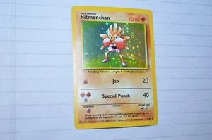 Carta Pokemon HITMONCHAN 1995 Holo rara quasi nuova 7/102 - Foto 1 di 9